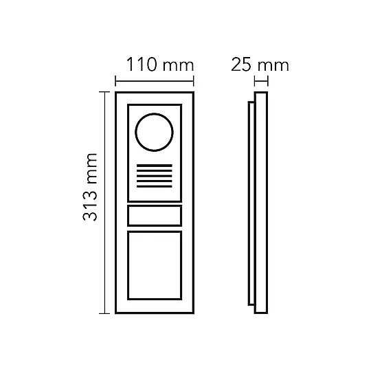 2 x 16 LCD Ekranlı Zil Paneli Bus Plus (Mekanik Butonlu – Kart Okuyuculu) SİYAH 003003 - 3
